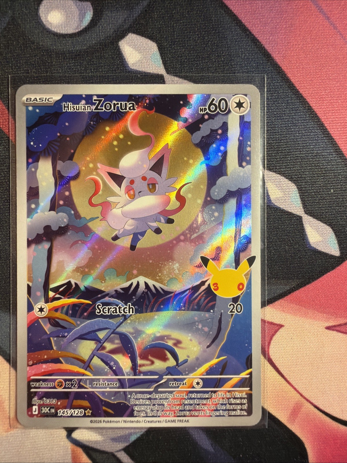 Hisuian Zorua 145/128 Illustration Rare Full Art Holo SV11B Black Bolt ENG