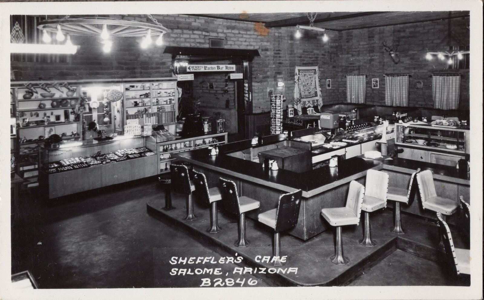 Sheffler's Cafe Salome Arizona Vintage Real Photo Postcard