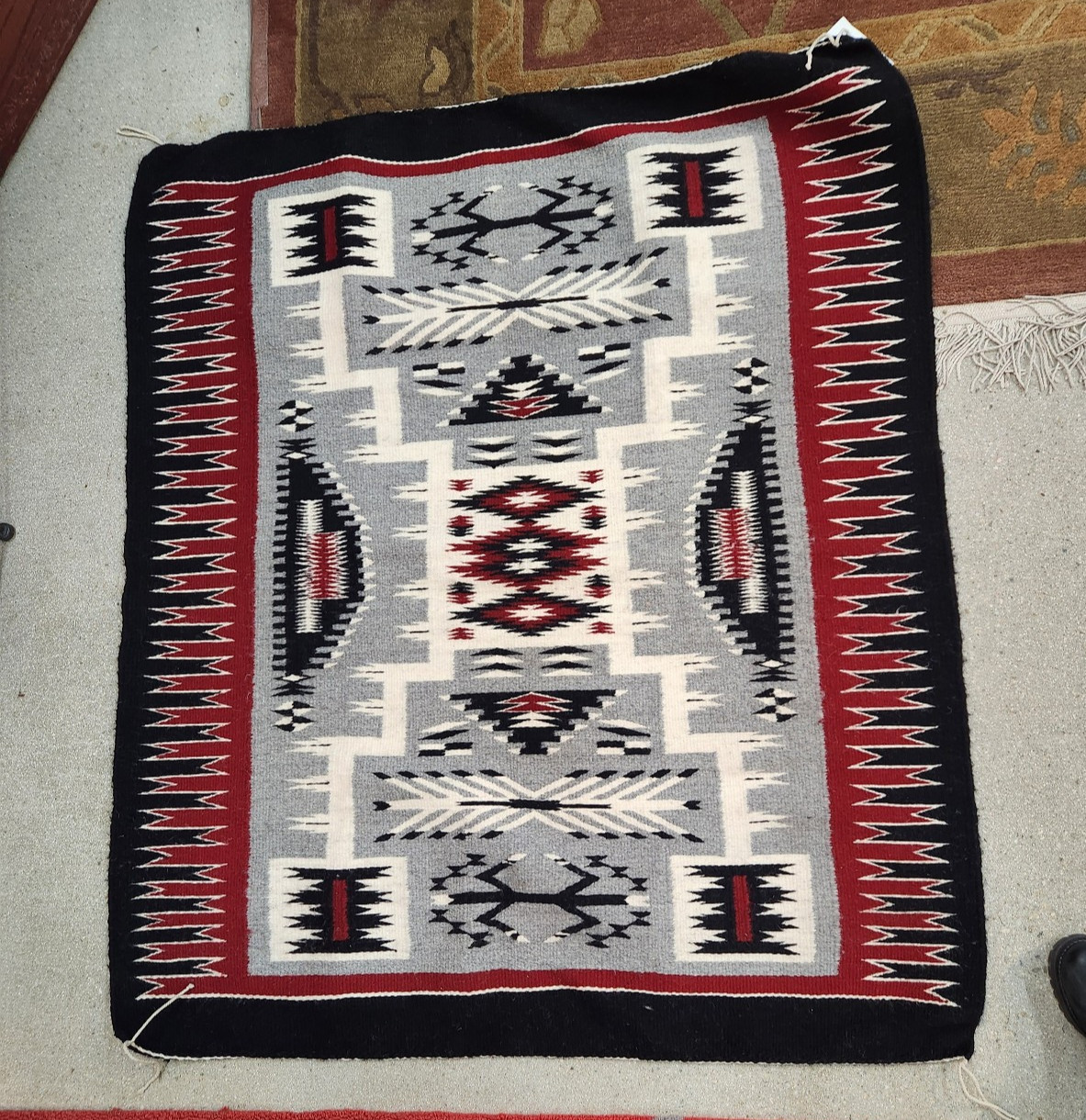 Two Grey Hills Navajo Rug.  36