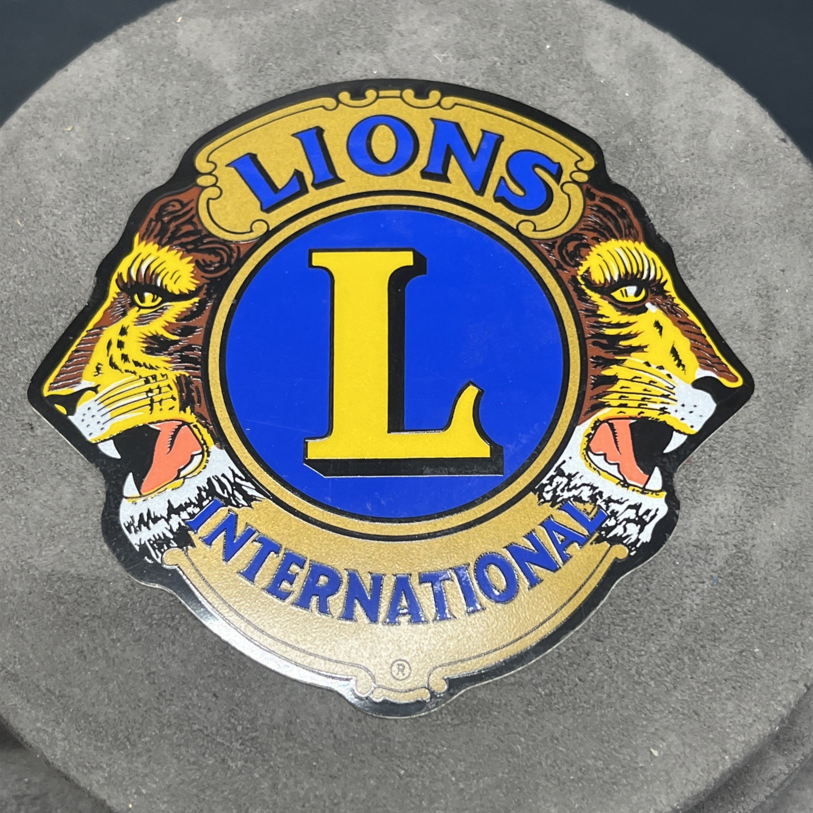 Vintage LIONS INTERNATIONAL DECAL Sticker 3.5” Unused
