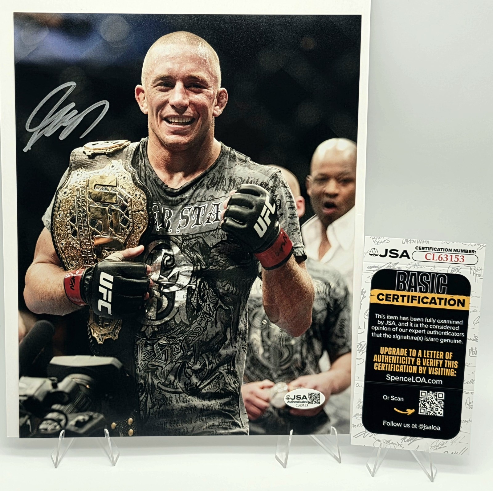 Georges St-Pierre Signed 8x10 Photo UFC MMA GSP Autographed JSA COA