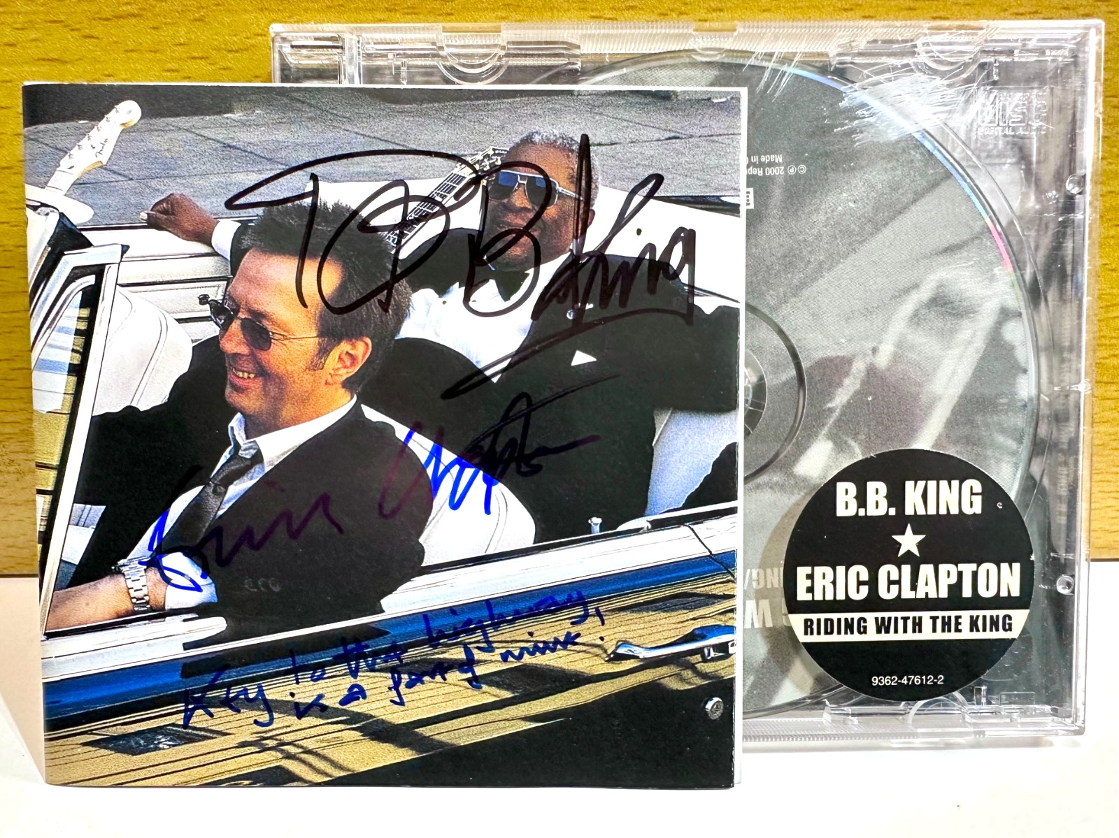 2000 B.B. King and Eric Clapton Riding With The King CD Signed By Both Artists