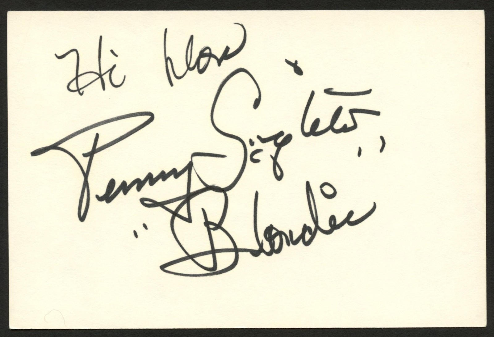 Penny Singleton d2003 signed autograph 4x6 Cut Actress Blondie Bumstead \' Penny Singleton d2003 signed autograph 4x6 Cut Actress Blondie Bumstead \'