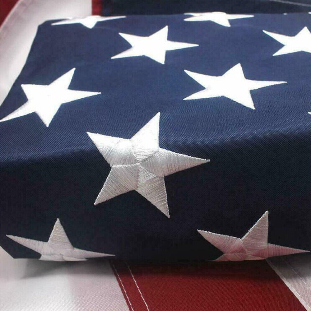 Eexpress 5x8ft US USA American Flag Banner EMBROIDERED Stars  Grommet