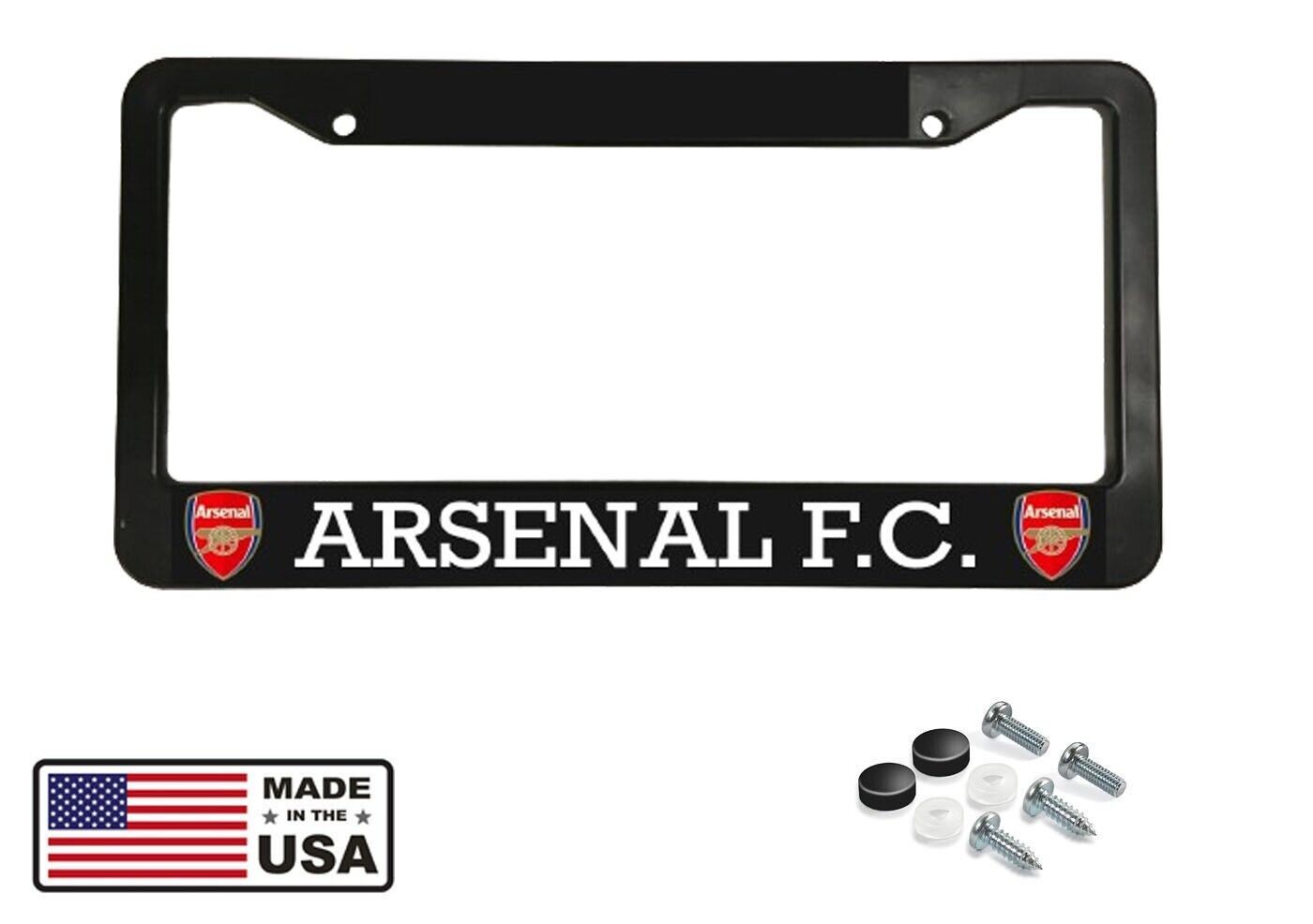 Arsenal F.C. Soccer club fútbol Football Black License Plate Frame