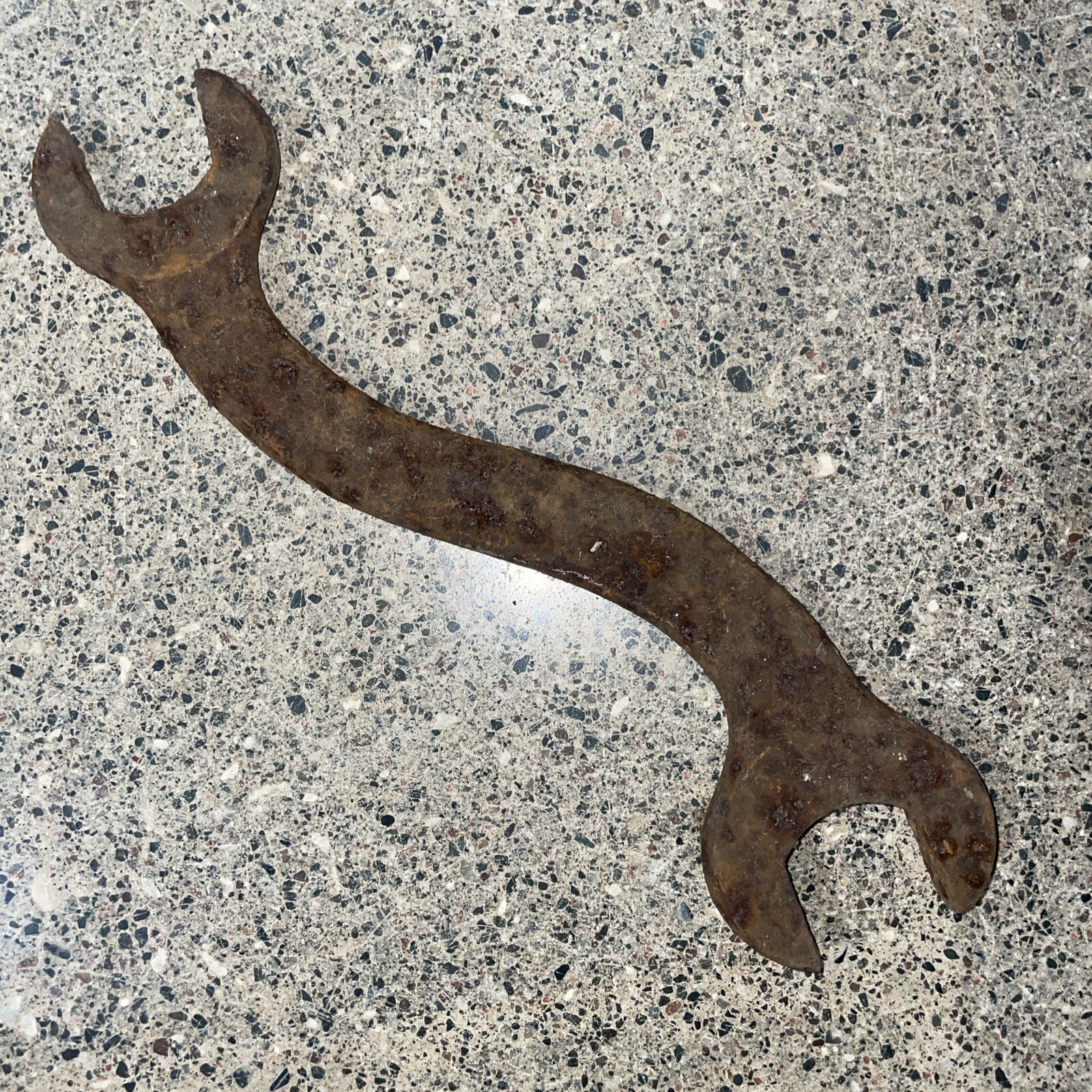 Vintage Curved S-Handle Open End Wrench USA Drop Forged