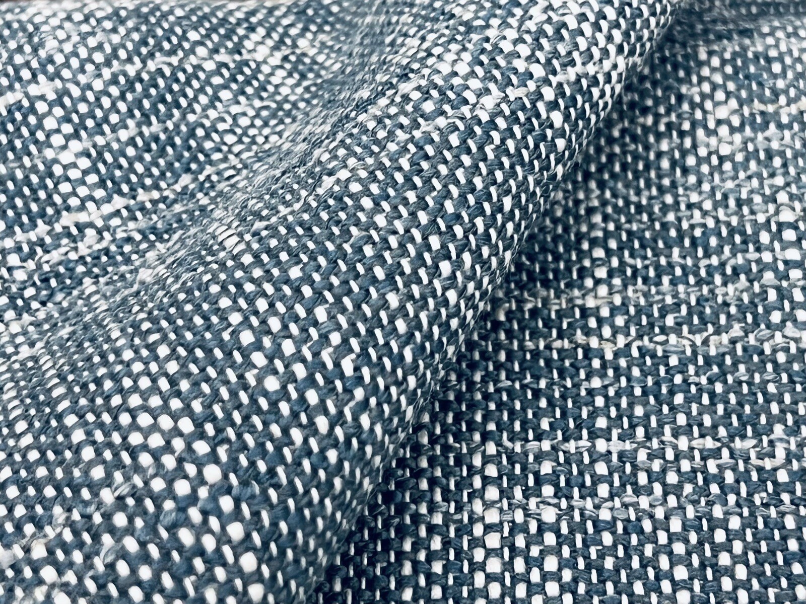 Pollack Textured Slubby Strie Weave Fabric- Miller Washed Denim 4.50 yds 4242/04