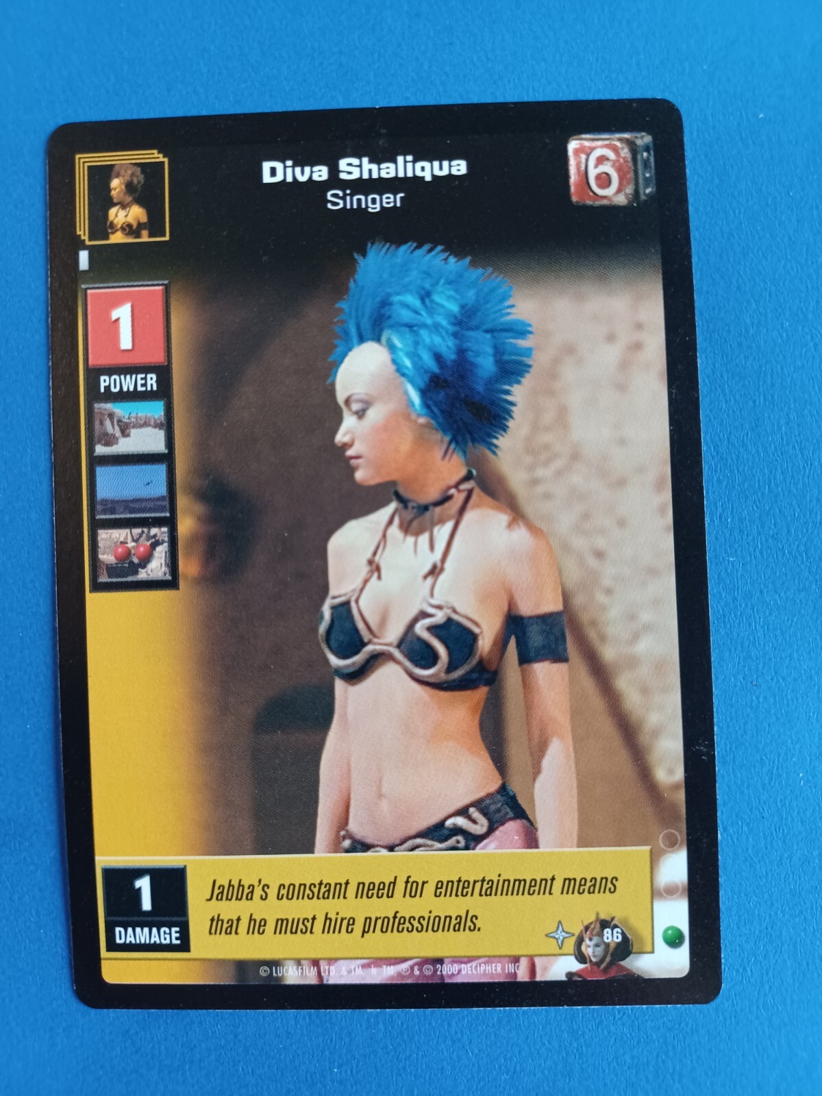 STAR WARS 1999 YOUNG JEDI CCG DIVA SHALIQUE SINGER #86