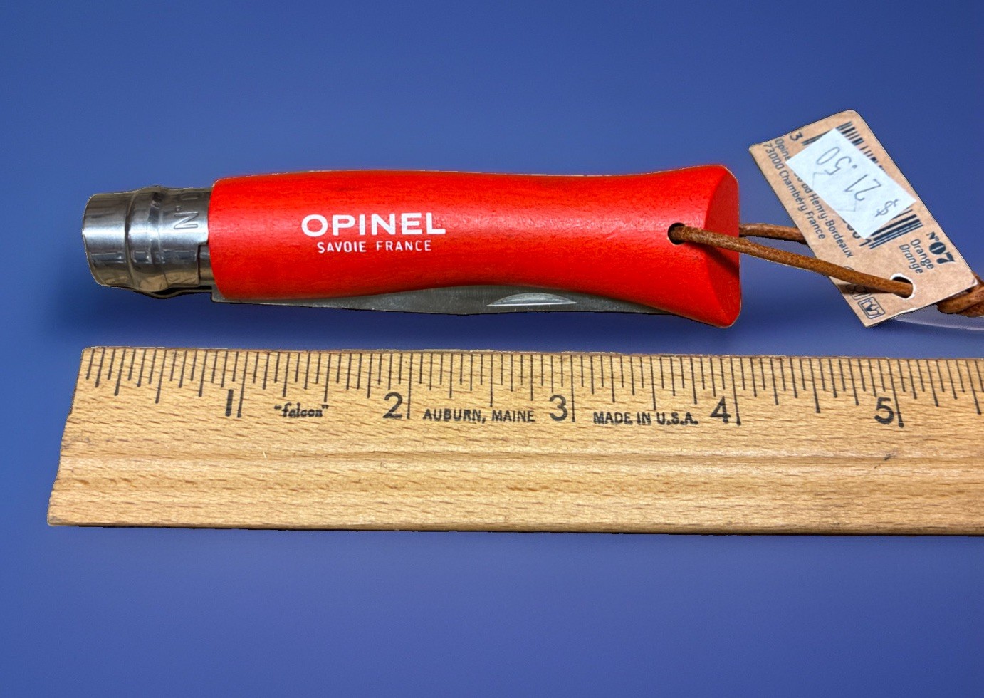 OPINEL NO.7 RED HANDLED INOX TWIST LOCK FOLDING KNIFE-FRANCE-NEW
