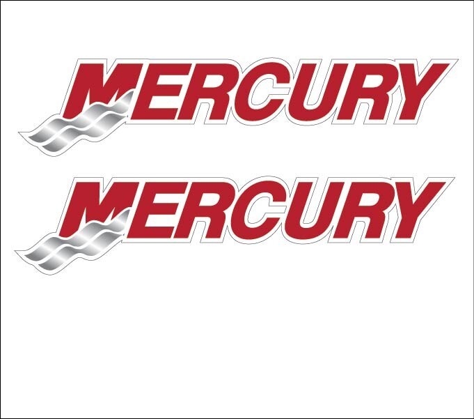Mercury Marine  Decal Stickers 1 Pair Size 3.5\
