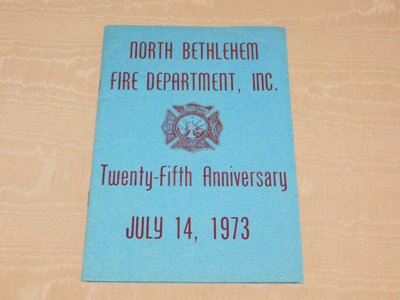 VINTAGE NY 1973 NORTH BETHLEHEM FIRE DEPARTMENT 25th ANNIVERSARY BOOK  BOOKLET