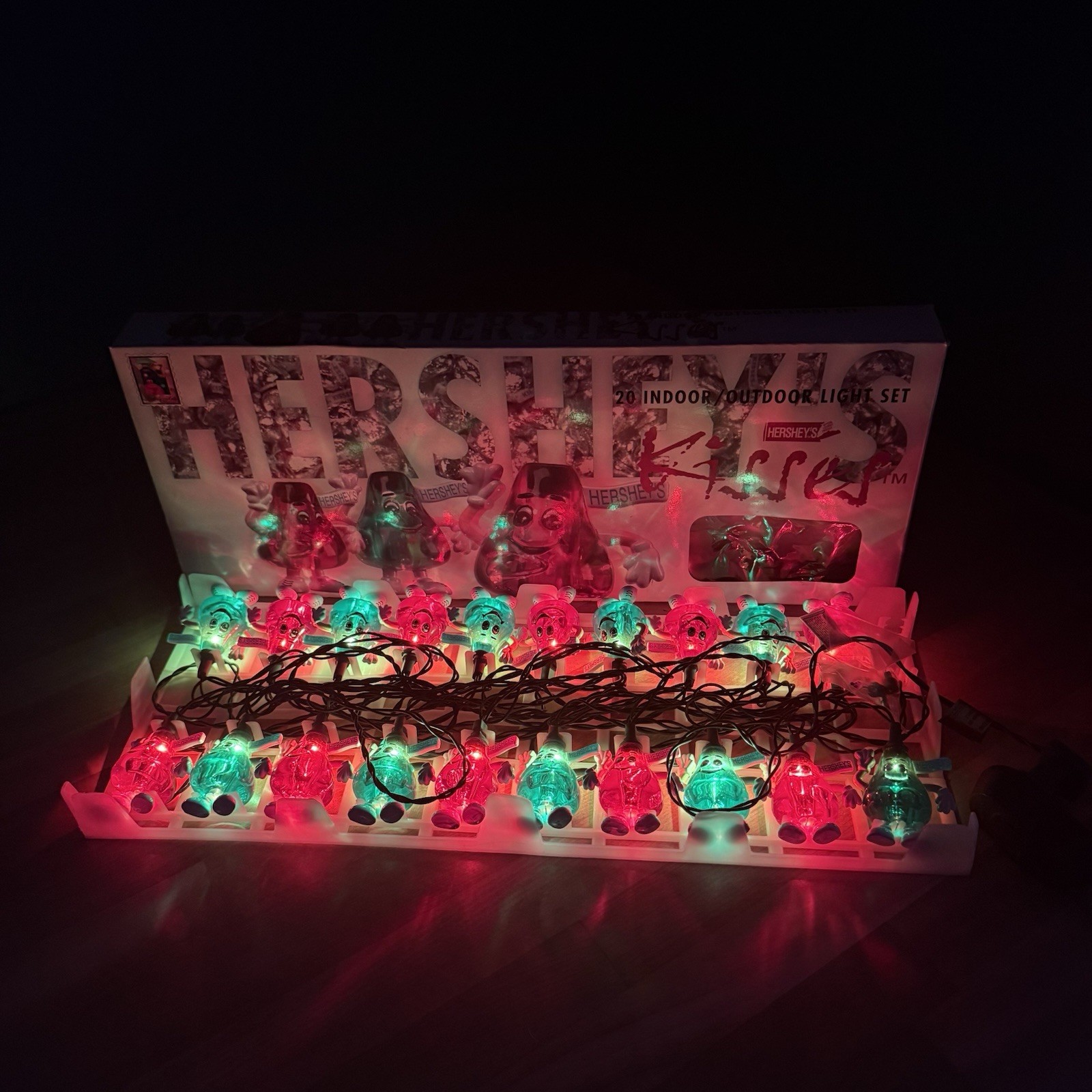 VTG 1996 Hershey ‘s Kisses Indoor Outdoor String 20 Christmas Lights NEW IN BOX