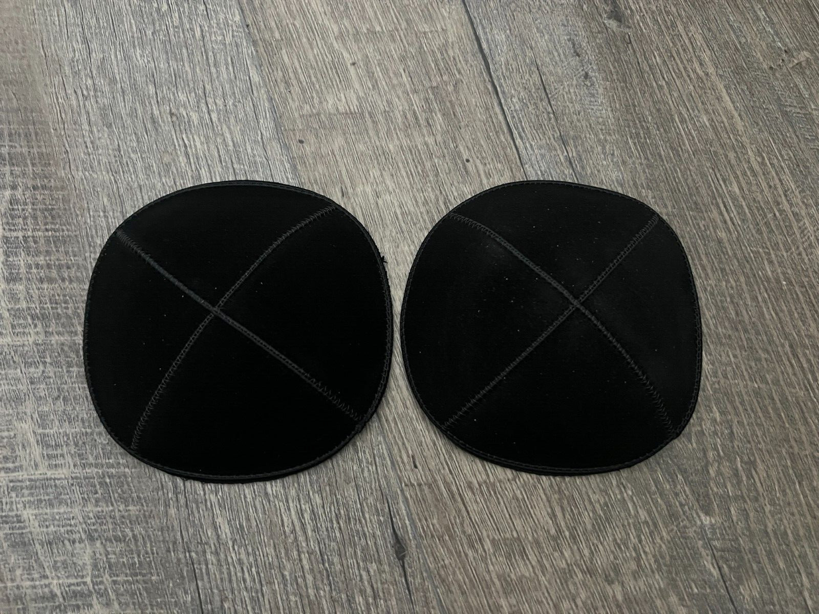 Suede Kippah Yarmulka Jewish Kippa Yamaka Kipah Kipot Stylish Black - NEW - 2PK