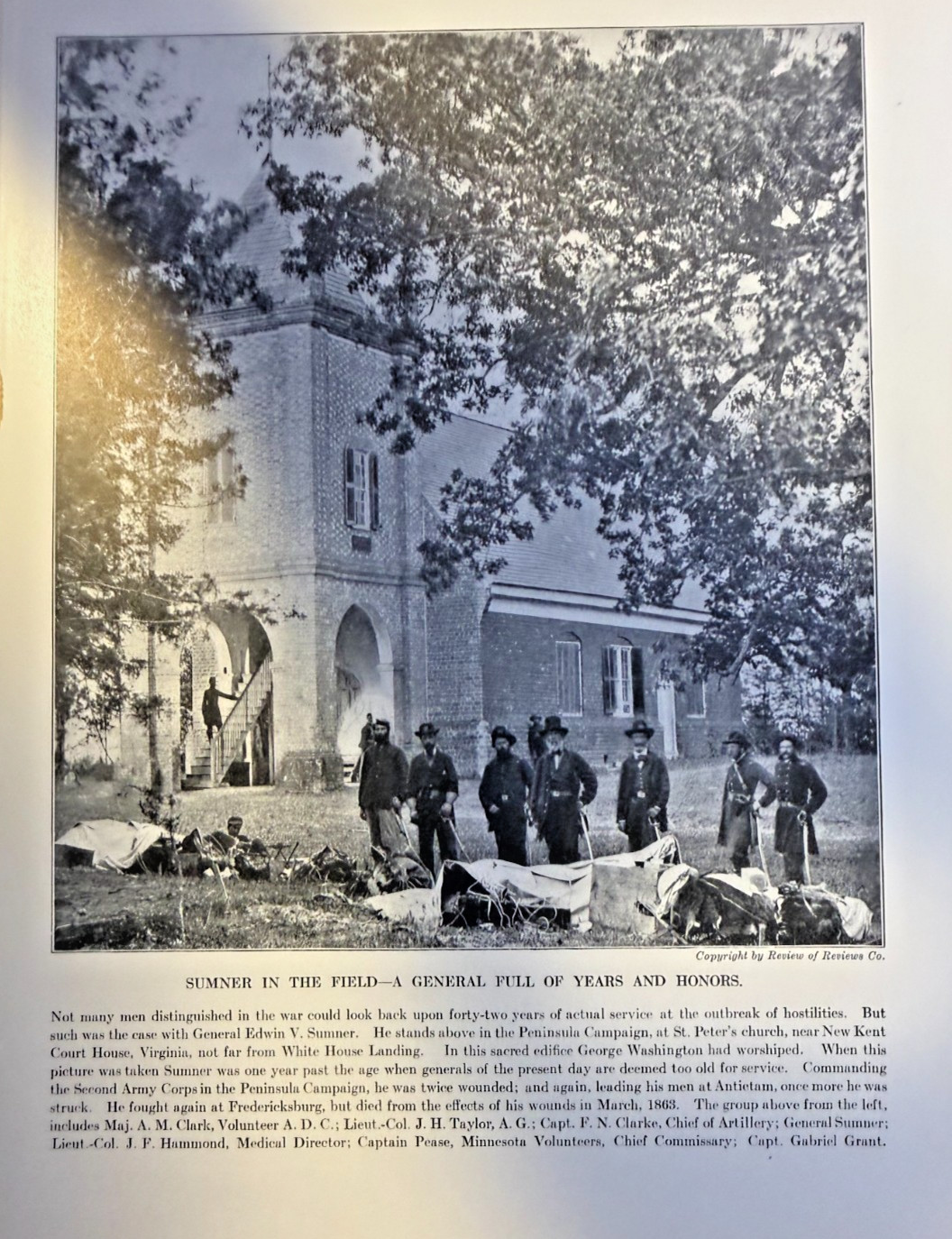 1912 Illustration General Edwin V. Sumner Near Kent Court House Civil War