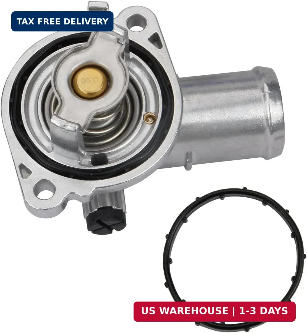 Aluminum Engine Coolant Thermostat Housing Assembly Compatible with 2011-2022 Do