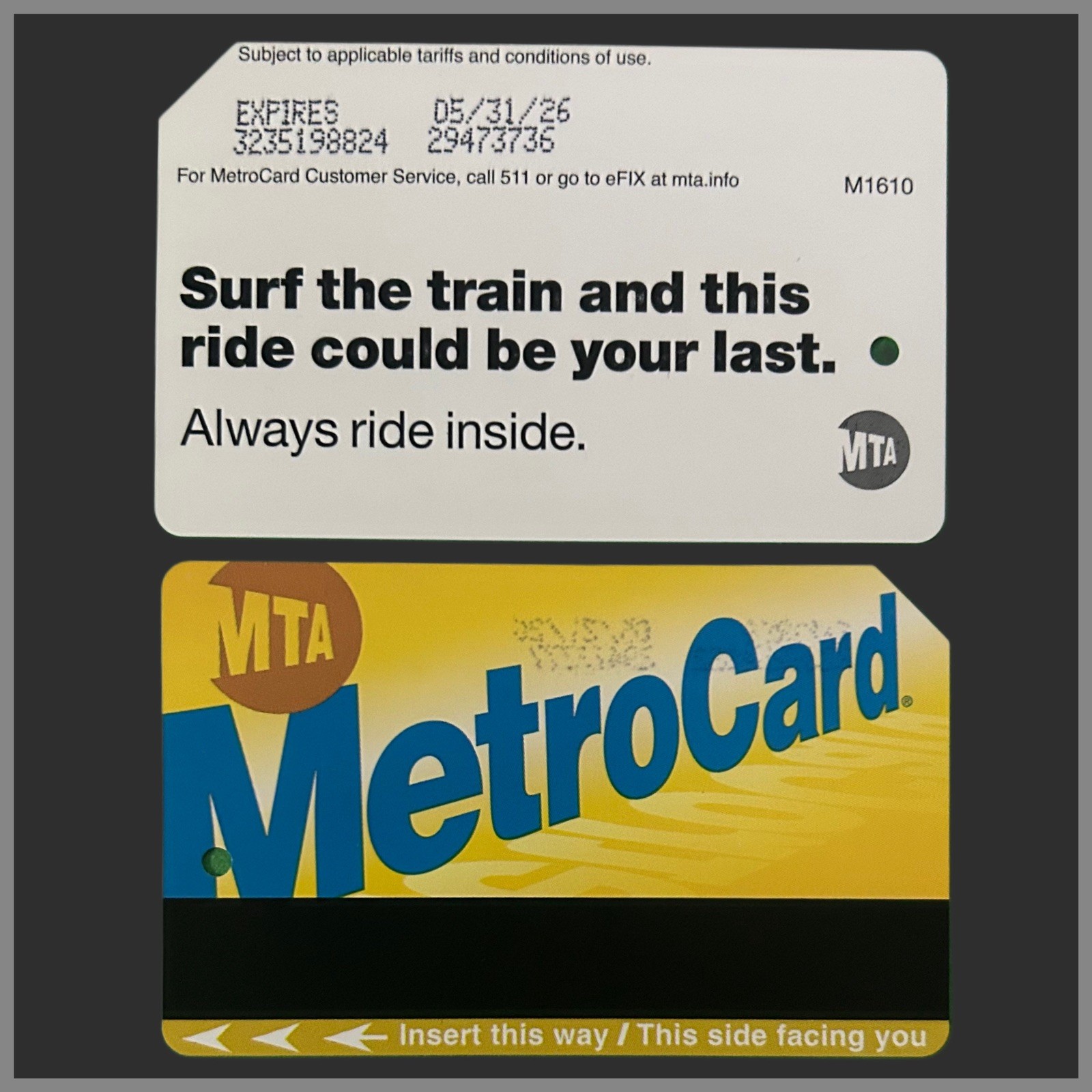 MTA NYC Iconic Subway MetroCard Collectible, Mint & Unused. MTA NYC Iconic Subway MetroCard Collectible, Mint & Unused.