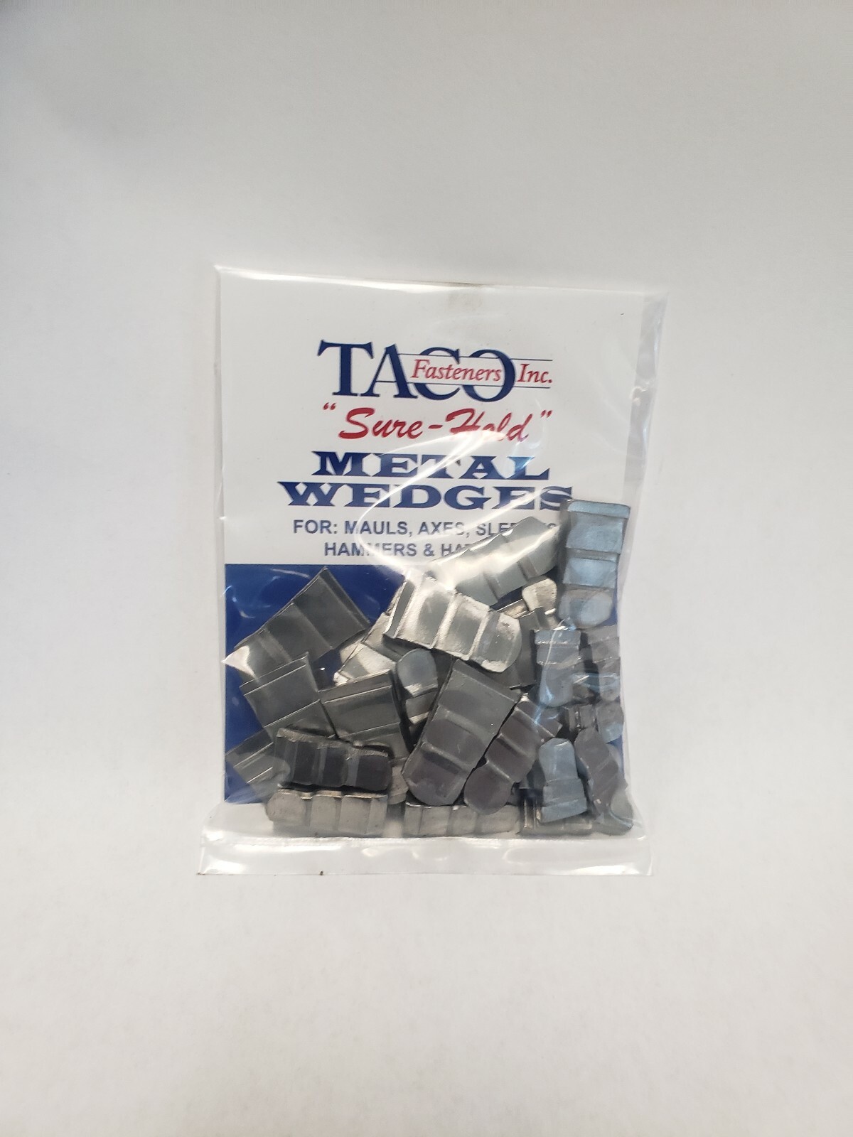 36 small flat wedges for hammers, hatchets, and tack hammers 3 sizes