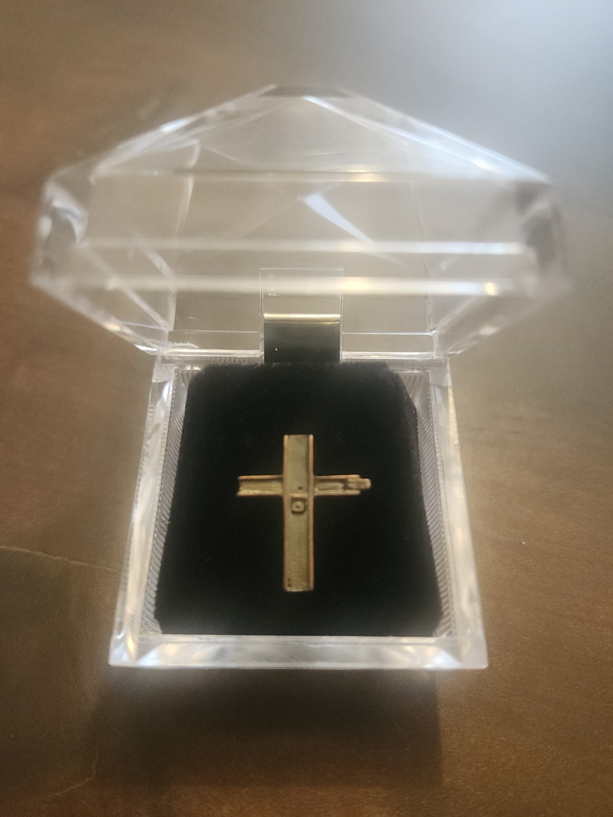 VTG Y2K Unique 9/11 I Beam Cross Lapel Pin Brooch Crucifix w/ Gift Box