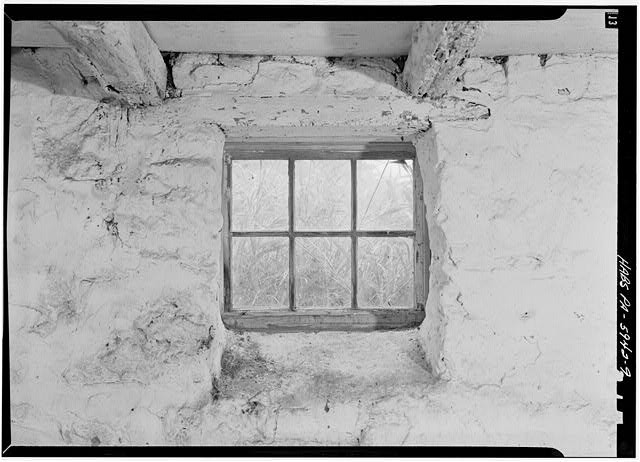 9. DETAILED INTERIOR VIEW OF WINDOW ON EAST WALL OF COOLING ROOM - Spring