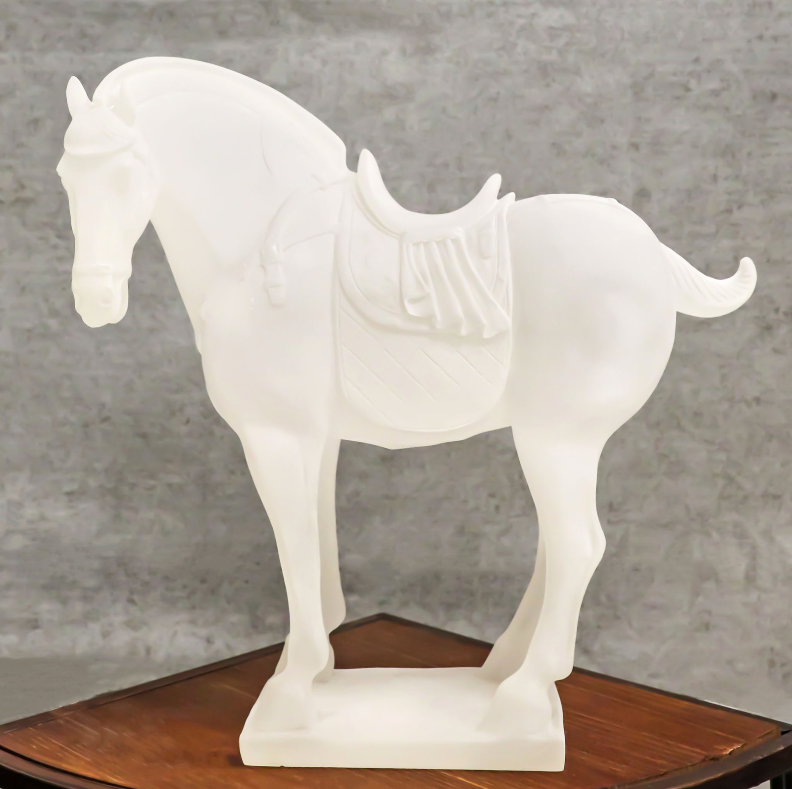 Ebros Acrylic Translucent Ming Terracotta War Horse Replica Statue 11.5\