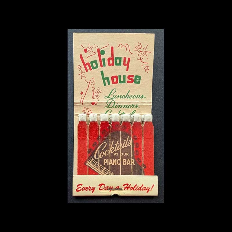Feature Matchbook Full Book Holiday House Supper Club Milwaukee, WI