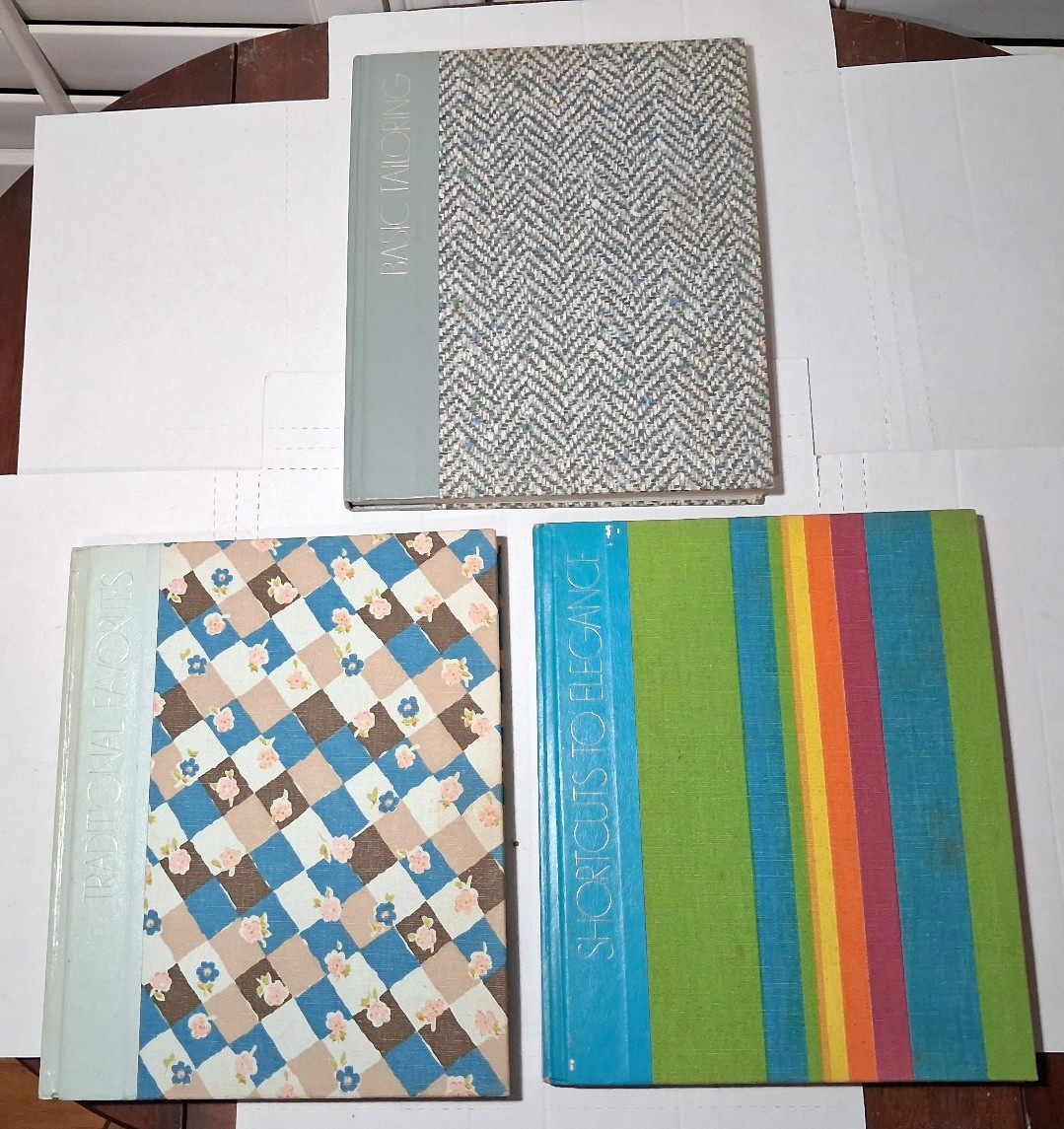 Vintage 1970s Art of Sewing Time-Life Books w/Fabric Covers (3)