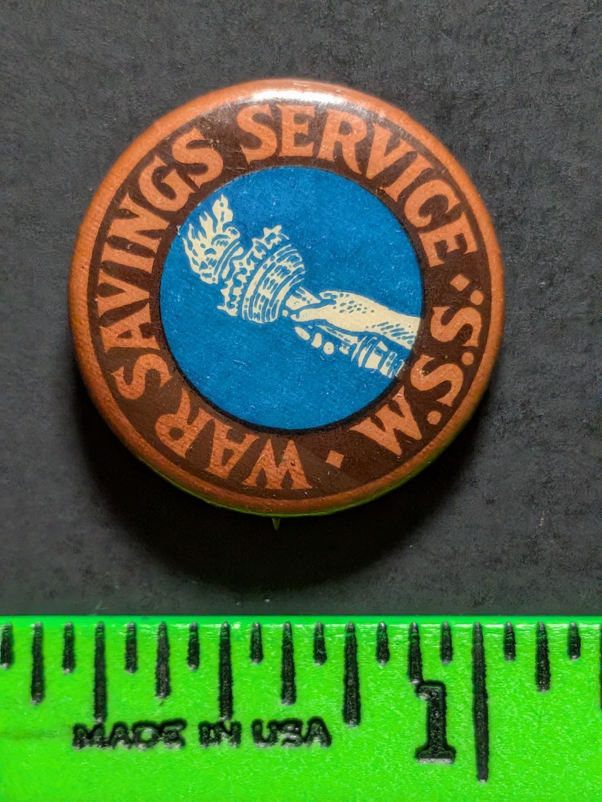 Vintage WSS War Savings Service Military Pinback Pin Vintage WSS War Savings Service Military Pinback Pin