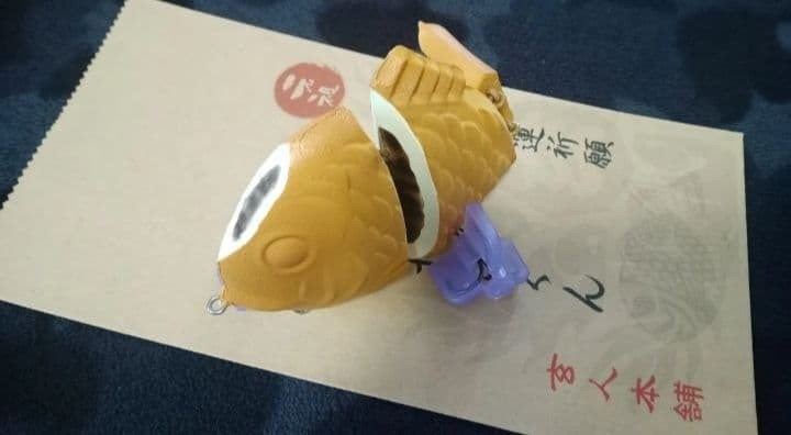 Authentic Swimming Taiyaki Lure, Partially Eaten, Floating, 13cm, Japan MINT