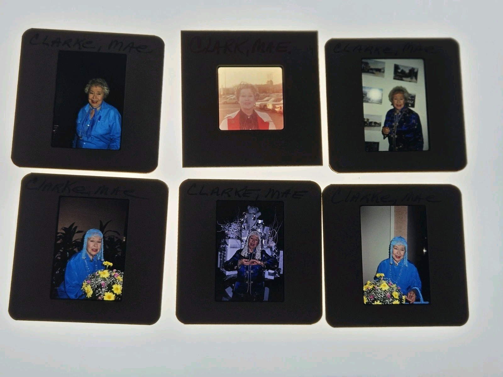 MAE CLARKE ACTRESS 6 PHOTO 35MM FILM SLIDES MAE CLARKE ACTRESS 6 PHOTO 35MM FILM SLIDES