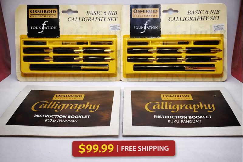 Osmiroid Calligraphy Basic 6 Nib Set ×2 | Vintage UK | NOS | 