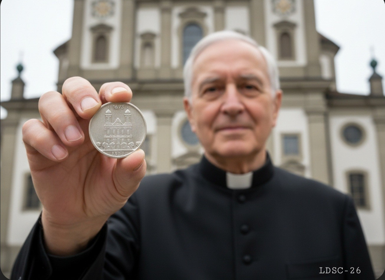 Rare 1973 Swiss Jesuit Church Silver Medal 14.8 grams 90% FS