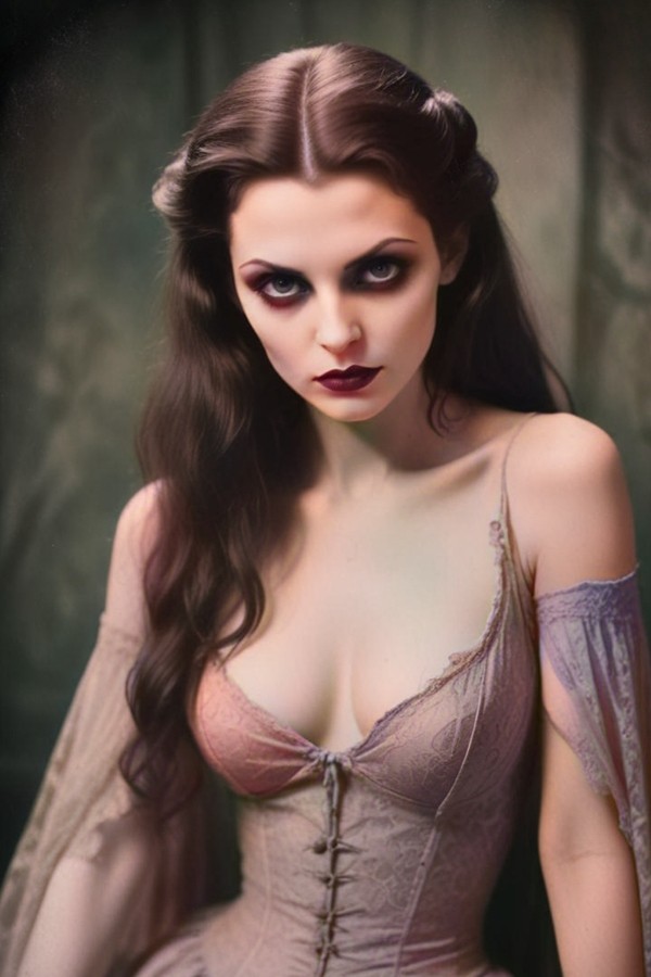 Gothic Vampire Photo Lady Portrait 4x6 Photo