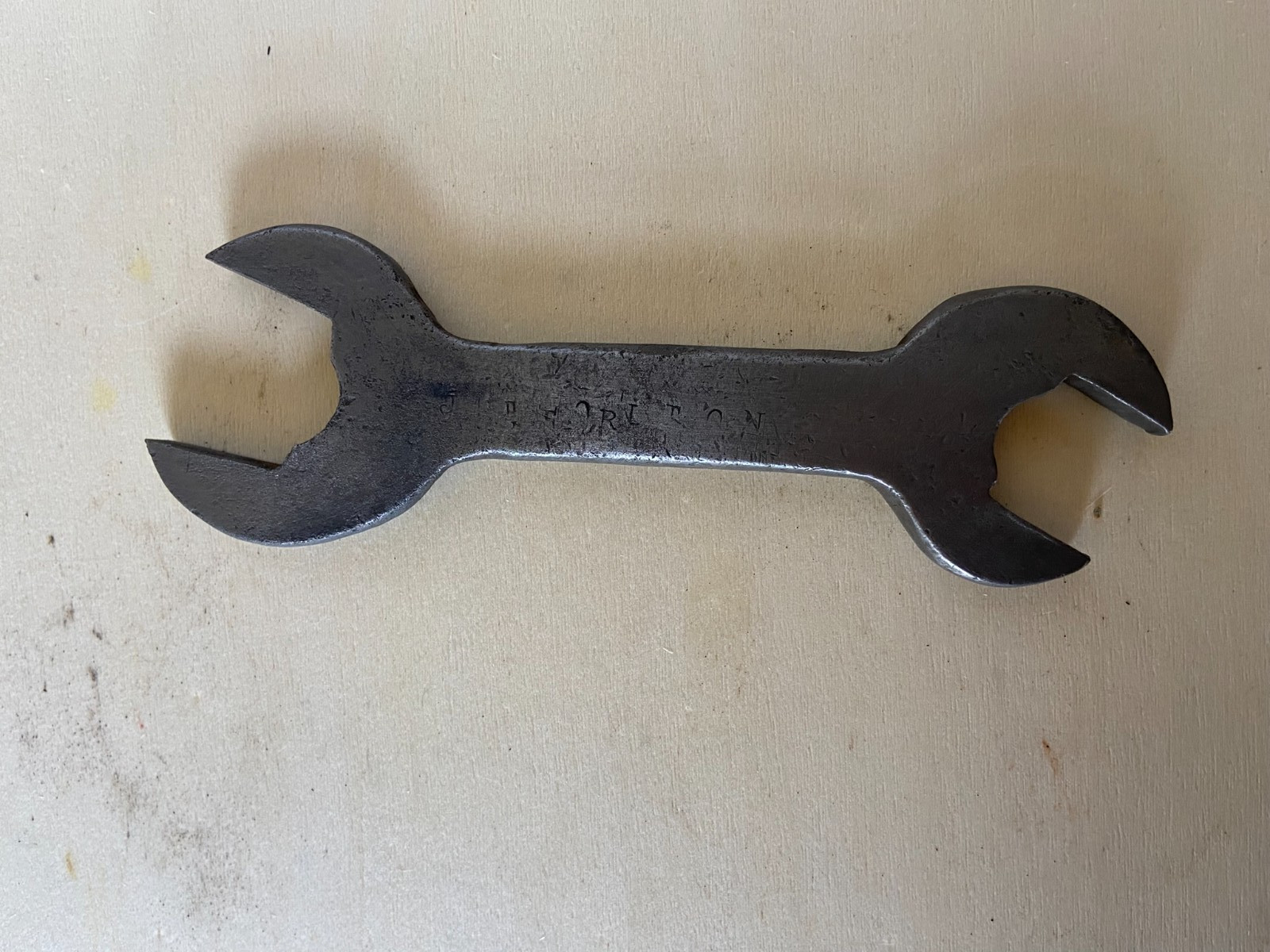 Vintage Double Ended Open End Wrench - 21 mm and 26 mm - Specialized jaw shape