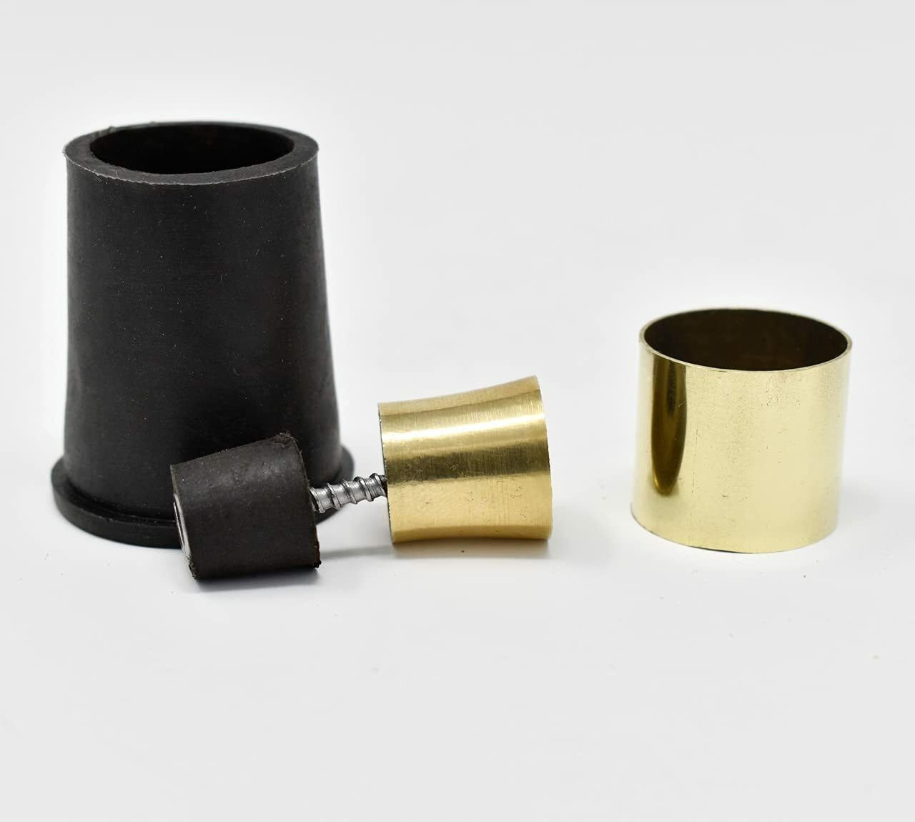 Tips Wooden Stick Bottom Rubber Brass Replacement Reinforced Rubber Foot Pad Scr