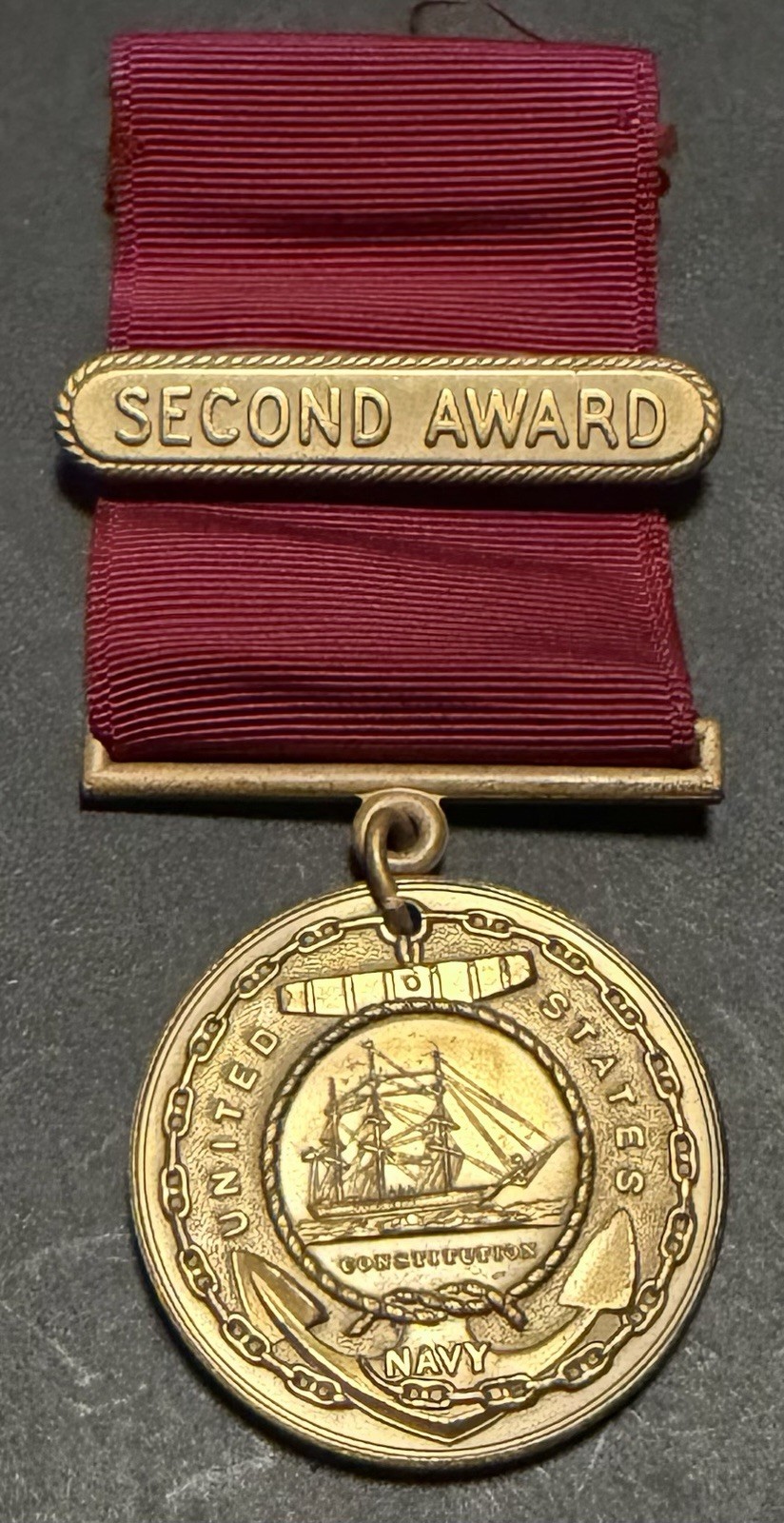 WWII US NAVY GOOD CONDUCT MEDAL SECOND AWARD NAMED CLARENCE J MUELLER 1942