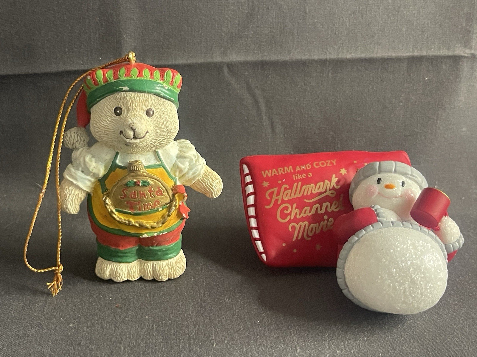 Mixed Holiday Santa Time Bear / Hallmark Keepsake Ornament
