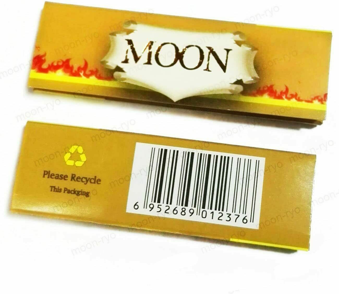 10x Moon Ultra Thin Rolling Papers 1.0 Natural Hemp 50/Lvs/Pk USA Shipped
