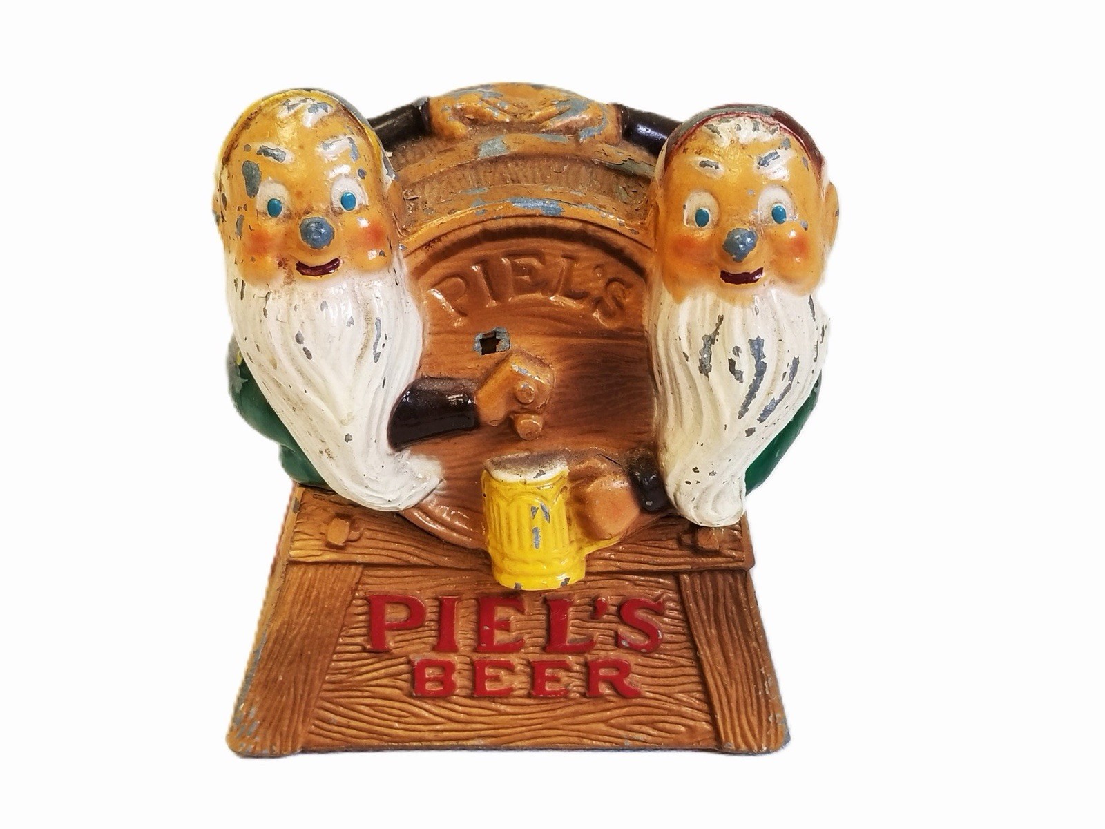 Vintage Piel's Beer Bar Countertop Caddy and Foam Scraper Holder. Made In USA
