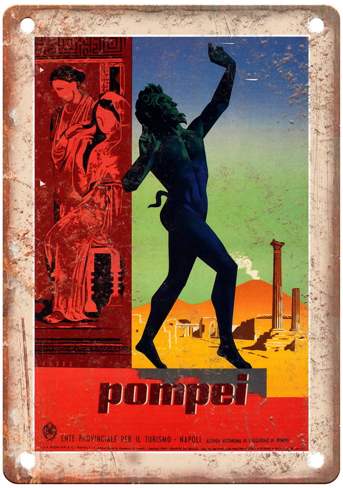 Vintage PUPPO Mario Travel Poster Retro Look Sign T1653