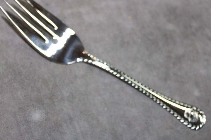 Longaberger STAINLESS WALLACE Serving Fork Basket mono Flatware NEW