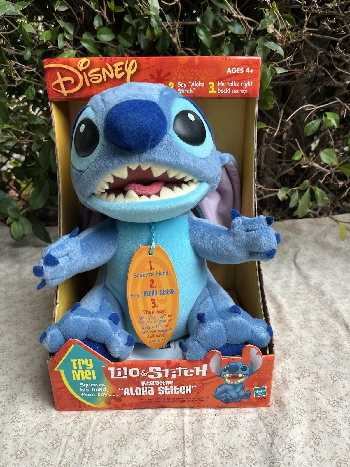 2002 Disney Lilo & Stitch Interactive ALOHA STITCH Plush • NIB • WORKS 2002 Disney Lilo & Stitch Interactive ALOHA STITCH Plush • NIB • WORKS