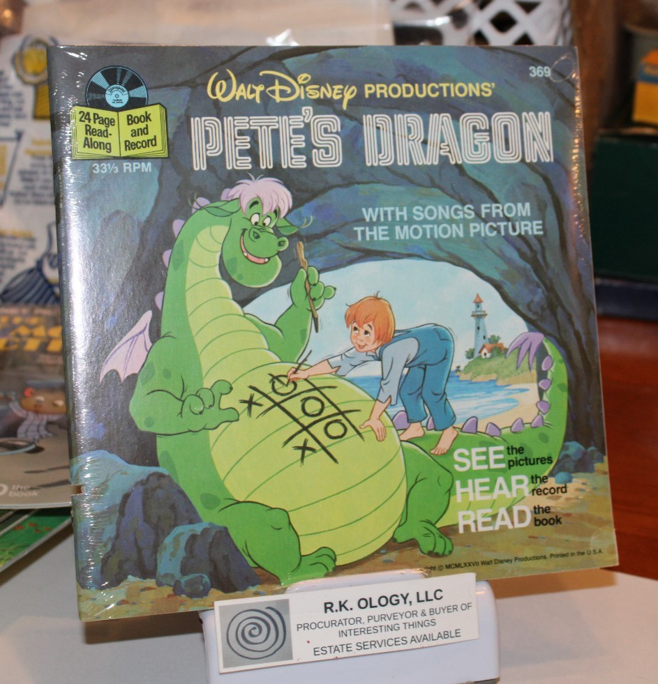 1977 SEALED NOS Walt Disney\'s PETE\'S DRAGON Read Along Book and Record 369