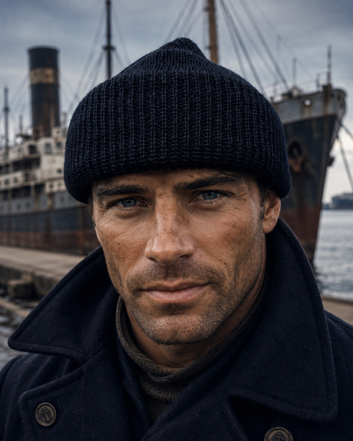 US NAVY BLACK WOOL WATCH CAP- GENUINE US MILITARY ISSUE