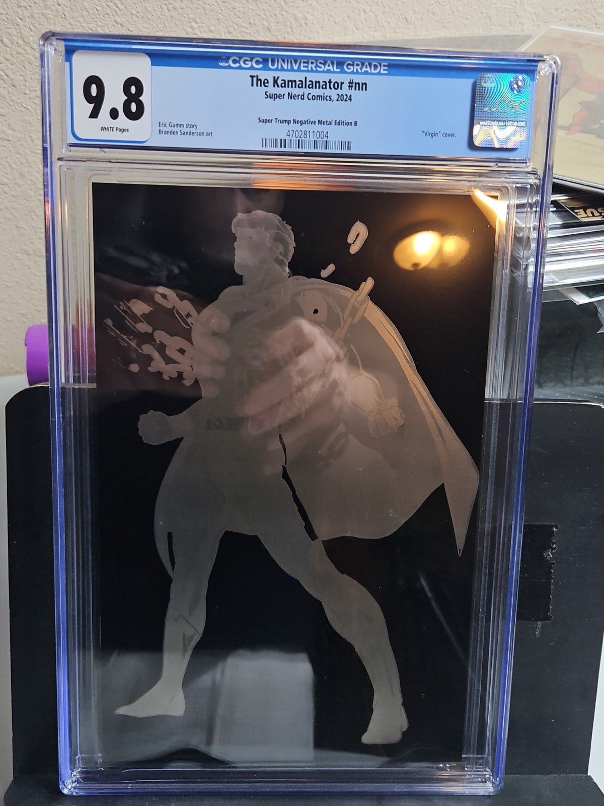 9.8 CGC 1st Ever LASER Etched SUPERMAN 233 HOMAGE DONALD TRUMP Homage COMIC