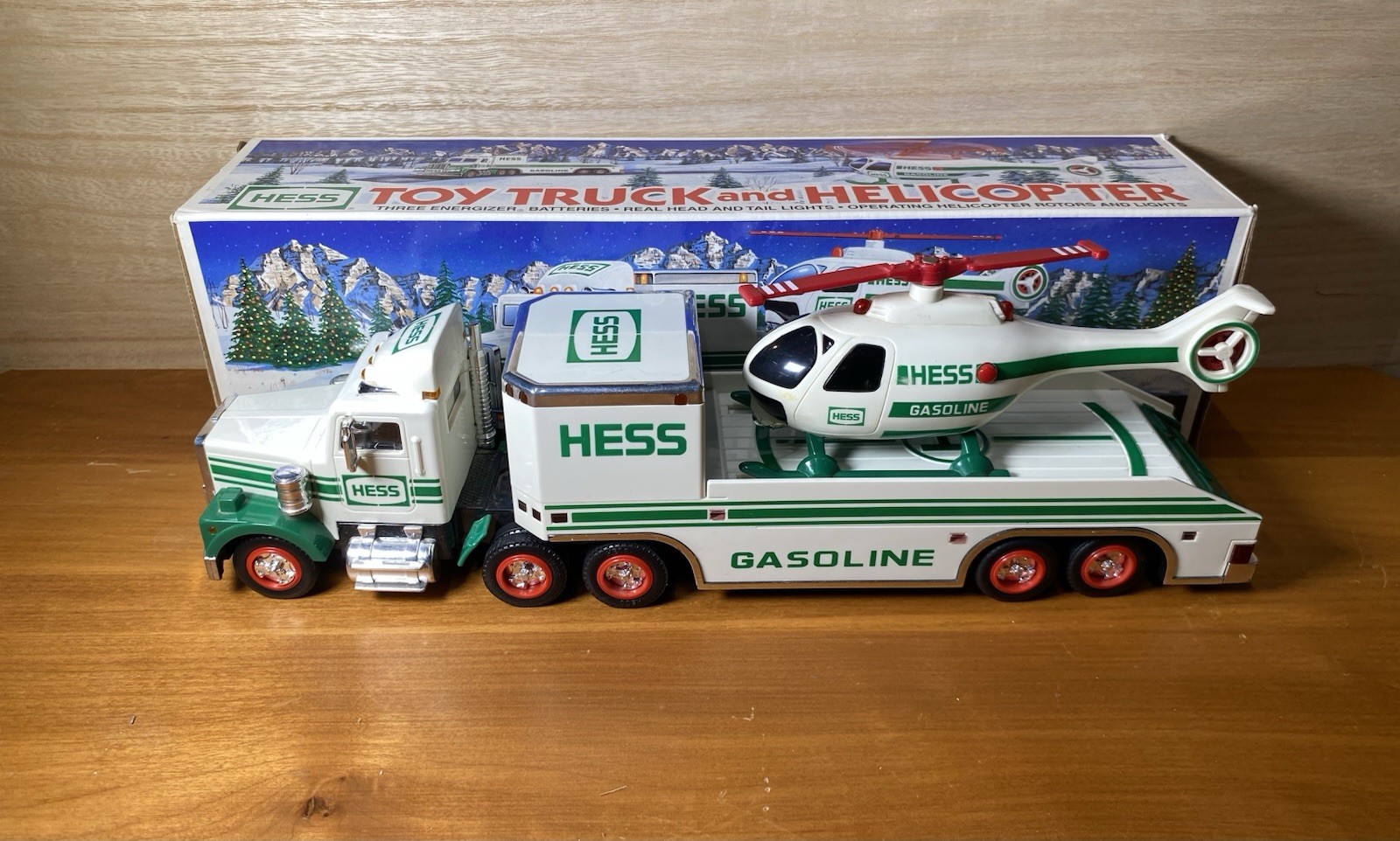 Vintage 1995 Hess Toy Truck and Helicopter New In Box NIB Sealed Collectible