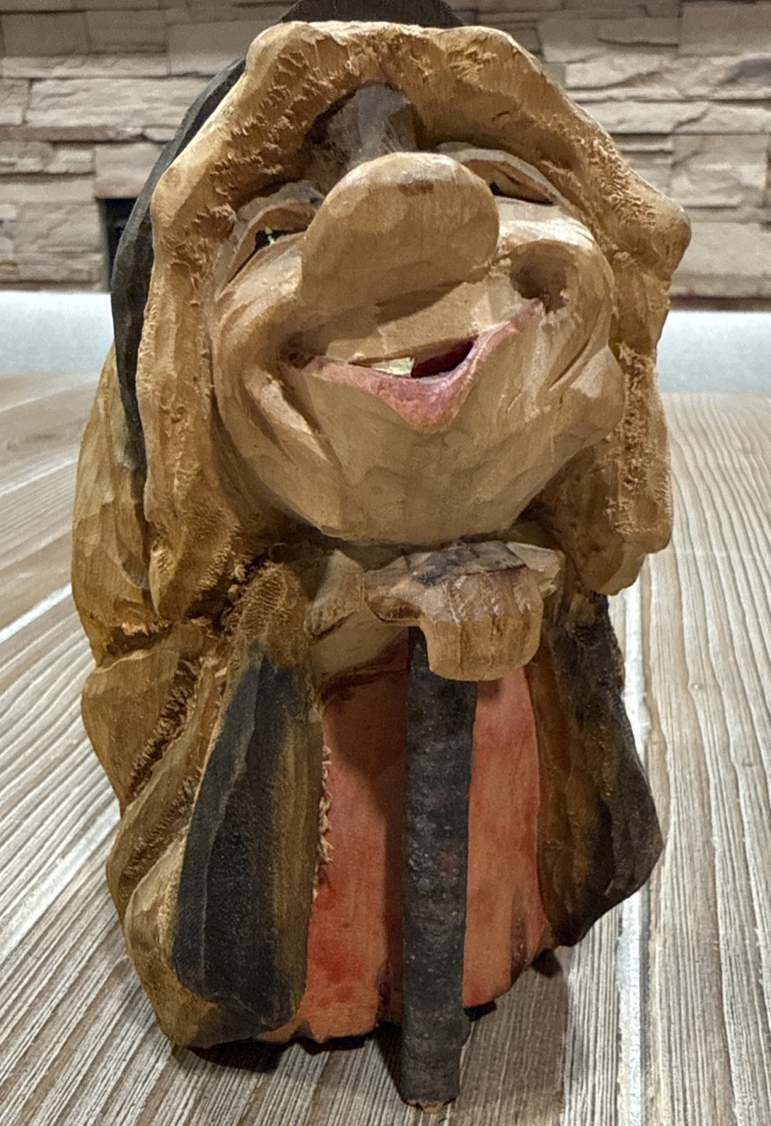 Vintage Henning Norway Hand Carved Wood Troll Woman Figurine Folk Art 6.5\ Vintage Henning Norway Hand Carved Wood Troll Woman Figurine Folk Art 6.5\