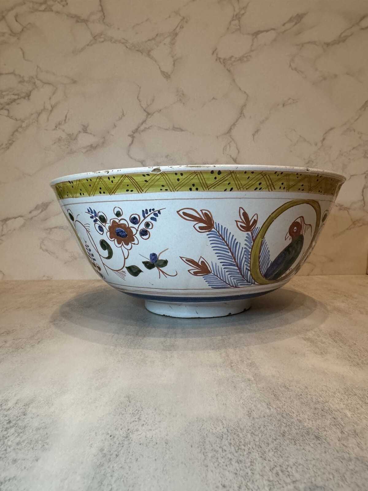 Portuguese faience polychrome bowl, mid 18th c.