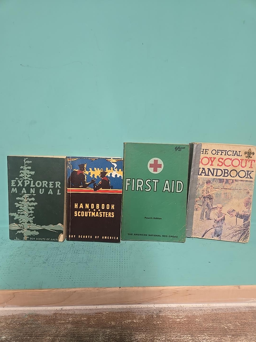 Vintage Boy Scouts of America & American Red Cross Manuals 4-Book Lot B11