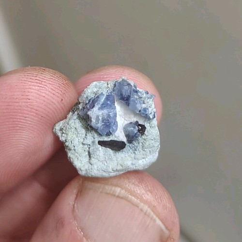 Gem Quality Benitoite With Neptunite Glossy Rare