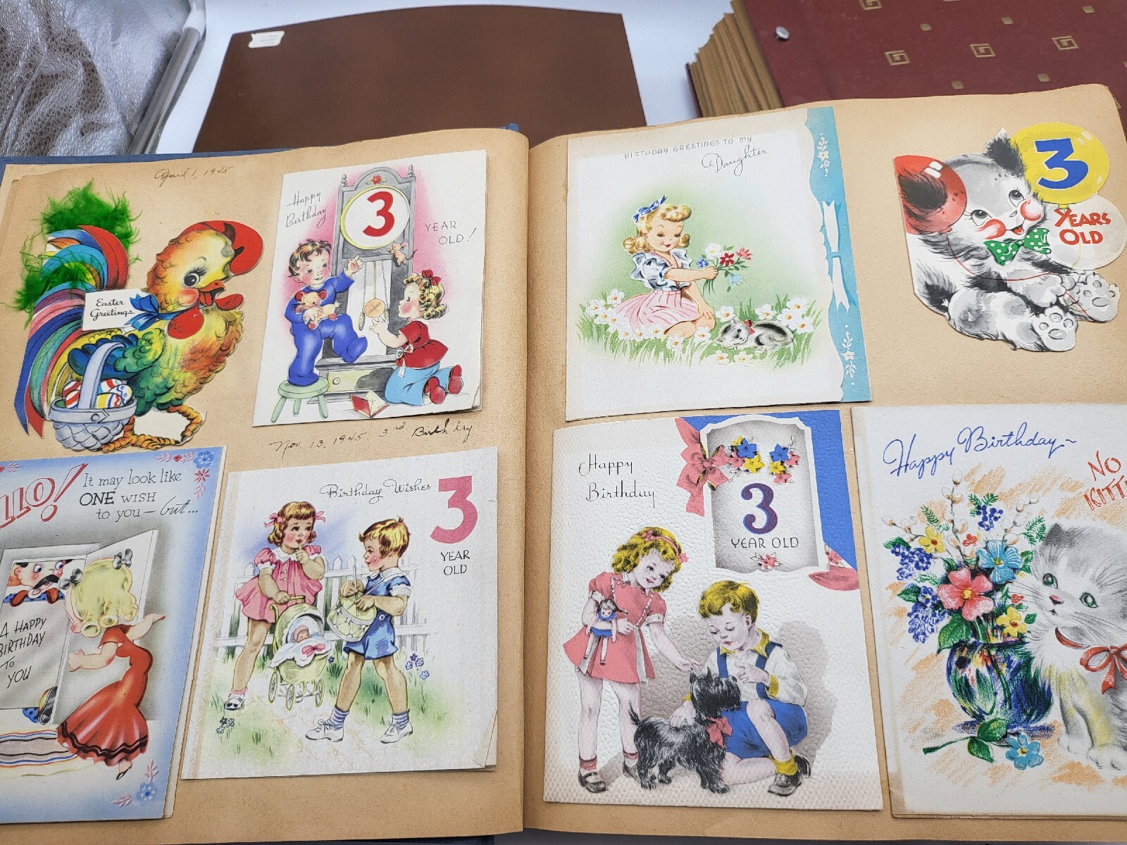 HUGE Lot of Vintage used GREETING Christmas ETC Cards & Crafting  USED 40s-70s